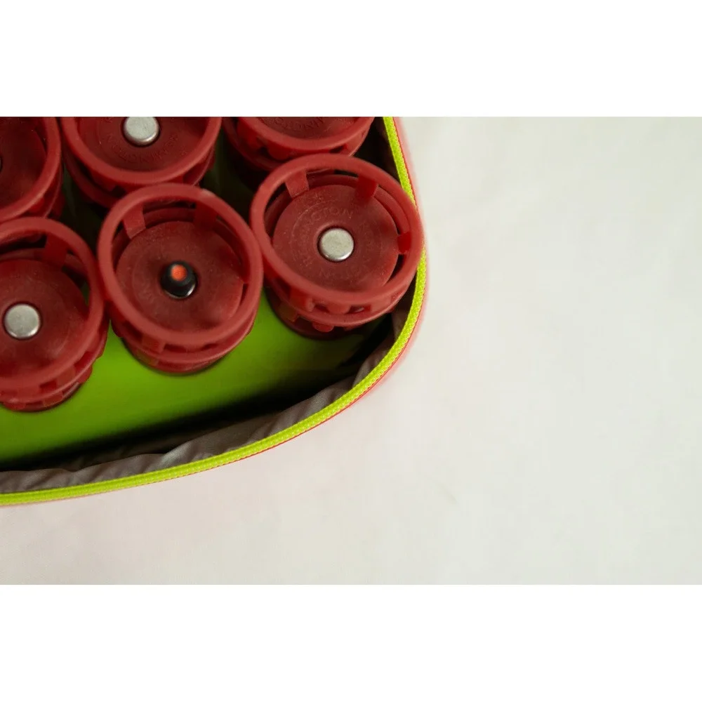 Remington All That! Travel Hair Roller Set Red Lime Green Case  Rollers H-1000